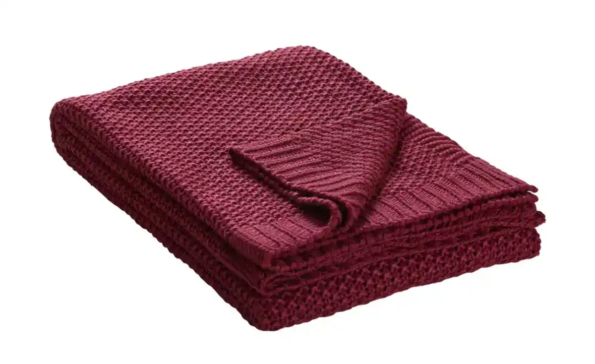 Bild 1 von como Strickplaid  Lynn ¦ lila/violett ¦ Maße (cm): B: 130 Heimtextilien > Kuscheldecken - Möbel Kraft