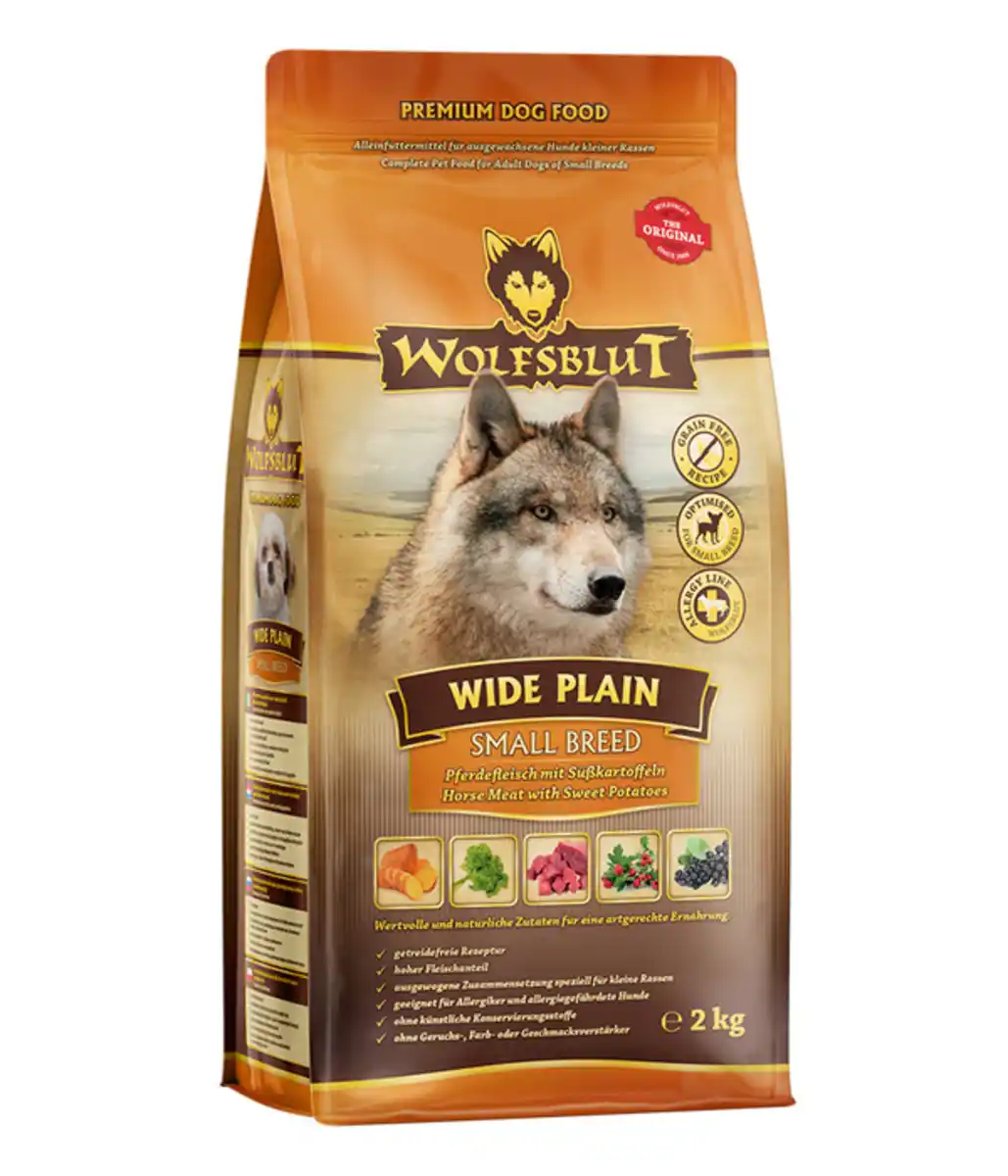 Bild 1 von WOLFSBLUT Trockenfutter für Hunde Wide Plain, Small Breed, Pferd & Süßkartoffeln