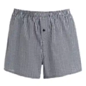 Herren Boxershorts mit Karo-Muster SCHWARZ / WEISS