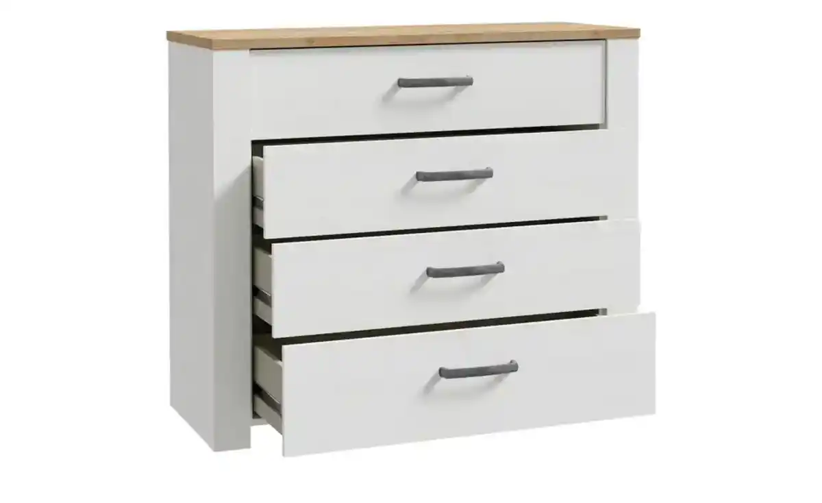 Bild 2 von Schubkastenkommode ¦ weiß ¦ Maße (cm): B: 102 H: 87 T: 42 Kommoden & Sideboards > Kommoden - Möbel Kraft