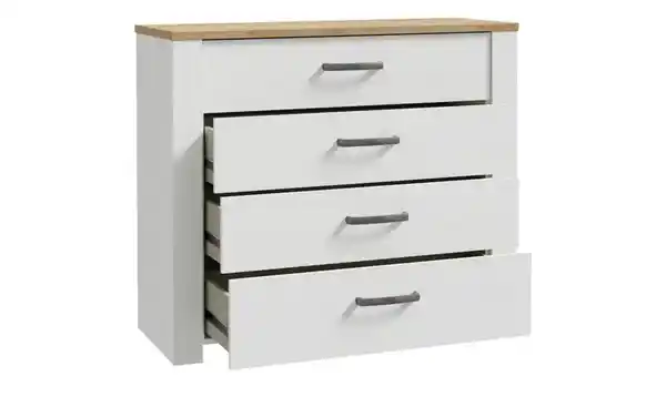 Bild 2 von Schubkastenkommode ¦ weiß ¦ Maße (cm): B: 102 H: 87 T: 42 Kommoden & Sideboards > Kommoden - Möbel Kraft
