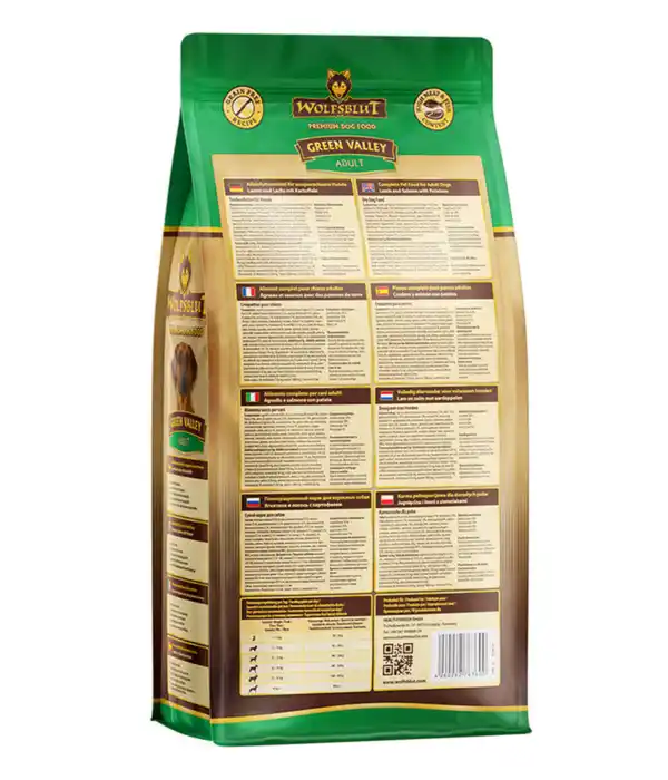 Bild 2 von WOLFSBLUT Trockenfutter für Hunde Green Valley, Adult, Lamm & Lachs