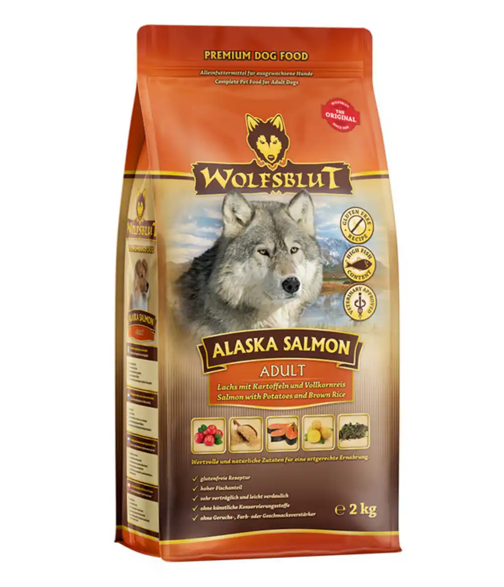 Bild 1 von WOLFSBLUT Trockenfutter für Hunde Alaska Salmon, Adult, Lachs & Kartoffeln