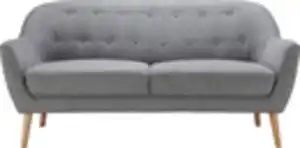 Sofa Anela Grau Webstoff, Grau