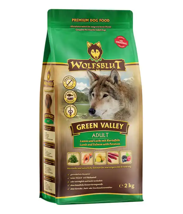 Bild 1 von WOLFSBLUT Trockenfutter für Hunde Green Valley, Adult, Lamm & Lachs