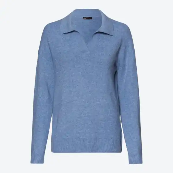 Bild 1 von Damen-Pullover mit Kragen, Blue