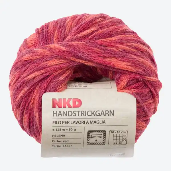 Bild 1 von Handstrickgarn mit Wolle-Anteil, NKD-HELENA, ca. 50g, Red