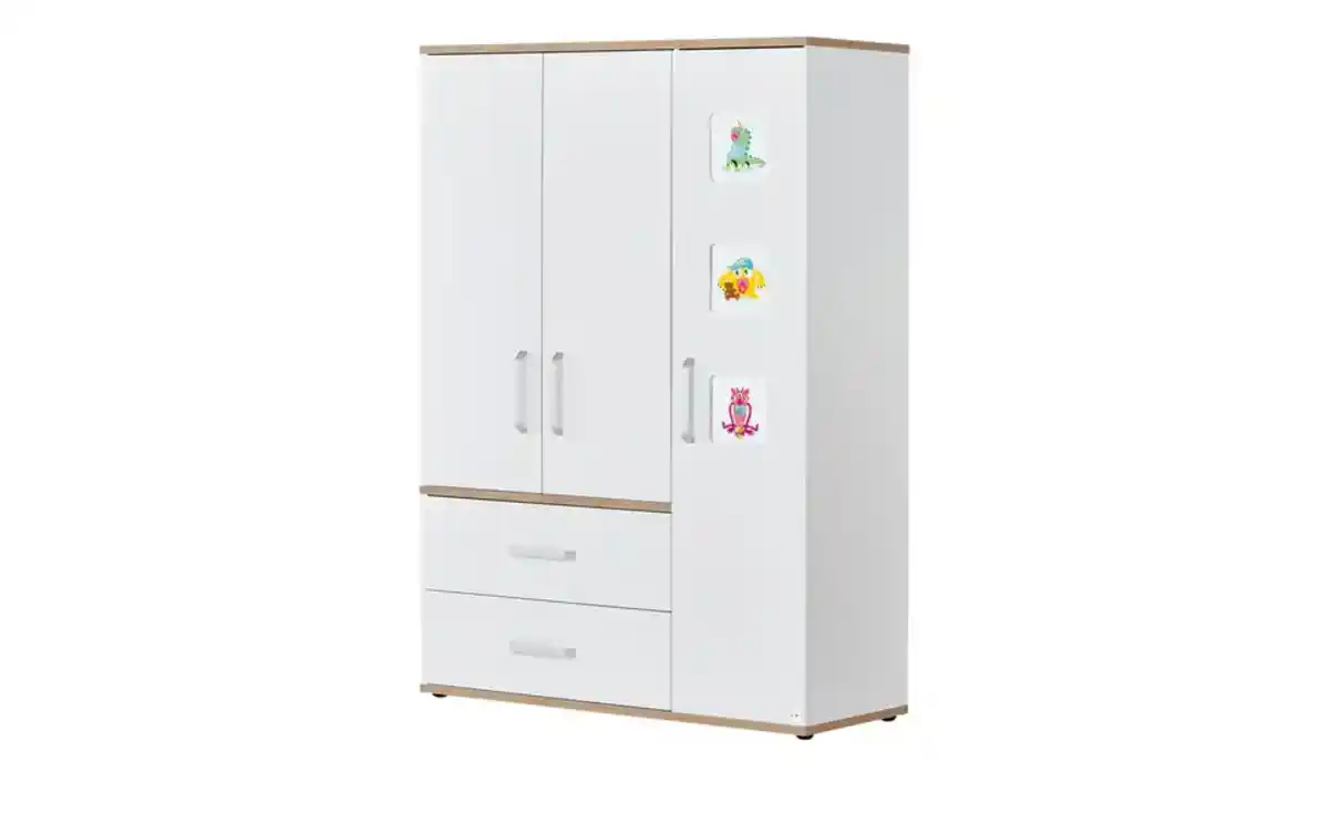 Bild 1 von Mia & Mo Kleiderschrank  Clea ¦ weiß ¦ Maße (cm): B: 135 H: 193 T: 55 Schränke > Kleiderschränke > Drehtürenschränke - Möbel Kraft