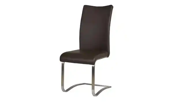 Bild 1 von Primo Freischwinger  mit Edelstahlgestell Letitia ¦ braun ¦ Maße (cm): B: 43 H: 103 T: 52 Stühle > Esszimmerstühle - Möbel Kraft
