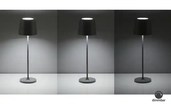 Bild 3 von Akku-Tischleuchte, IP44 ¦ grau ¦ Maße (cm): H: 37  Ø: [10.0] Lampen & Leuchten > Außenleuchten - Möbel Kraft