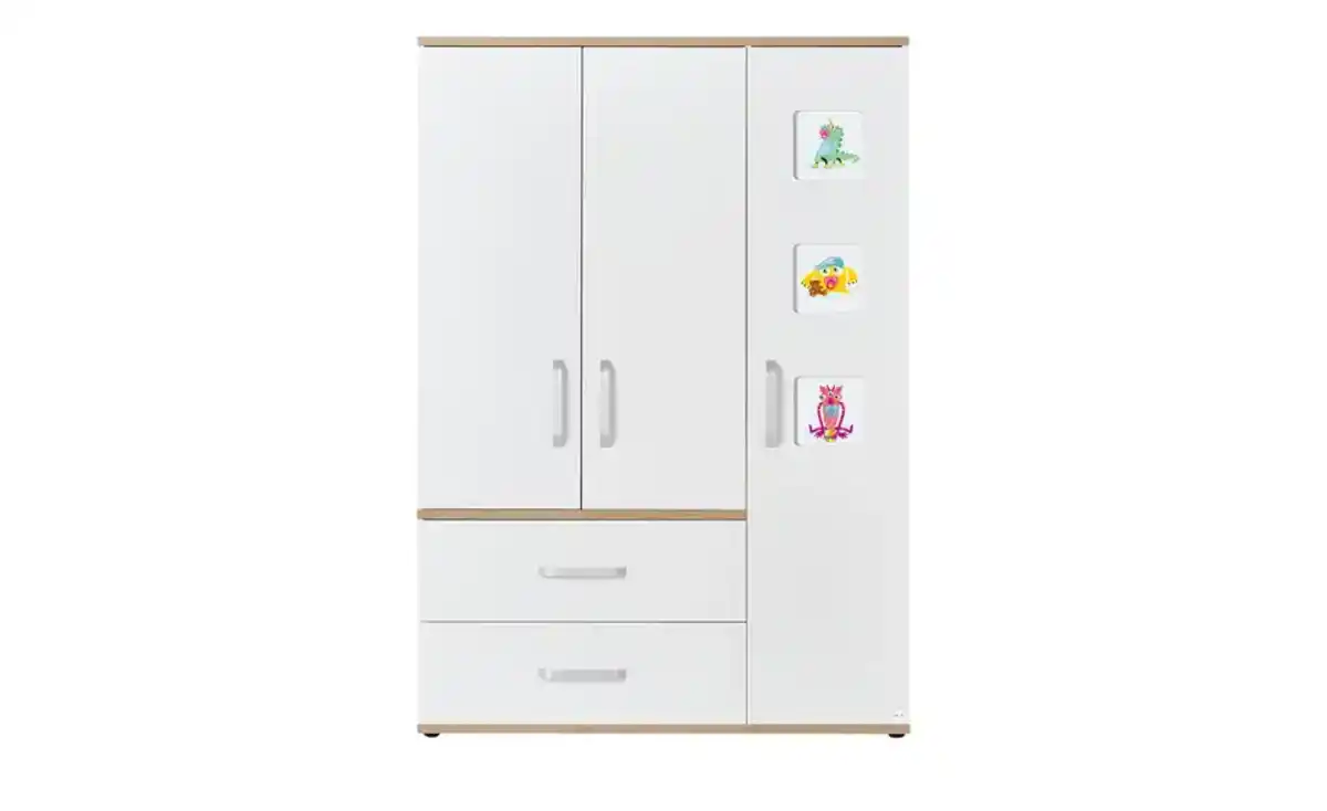 Bild 3 von Mia & Mo Kleiderschrank  Clea ¦ weiß ¦ Maße (cm): B: 135 H: 193 T: 55 Schränke > Kleiderschränke > Drehtürenschränke - Möbel Kraft