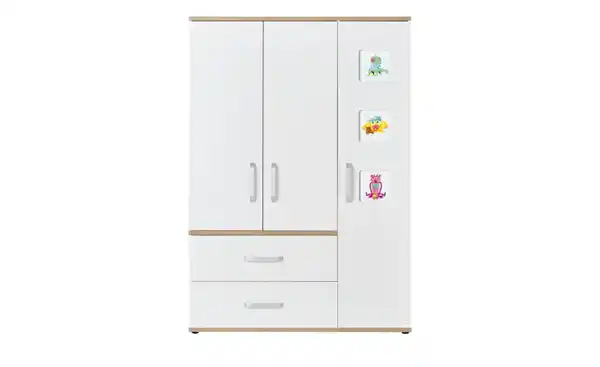 Bild 3 von Mia & Mo Kleiderschrank  Clea ¦ weiß ¦ Maße (cm): B: 135 H: 193 T: 55 Schränke > Kleiderschränke > Drehtürenschränke - Möbel Kraft