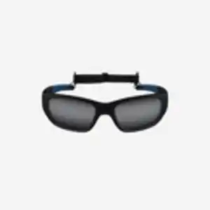 Sonnenbrille Wandern MHT550 Kinder ab 10 Jahren Kategorie 4 schwarz/silber Blau|schwarz