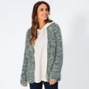 Damen-Strickjacke aus Popconrgarn, Green