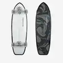 Bild 1 von Longboard Surfskate Surftraining 34" - White Oil Grau|schwarz|weiß