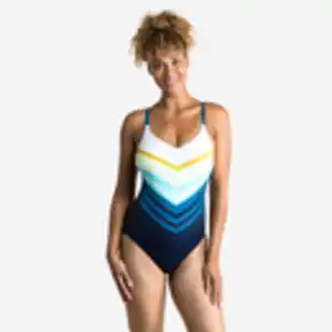 Badeanzug Damen - Lila Sharp marineblau Blau|türkis