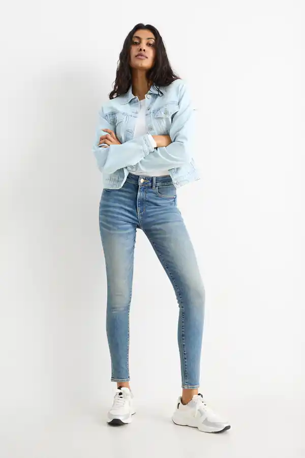 Bild 1 von C&A Skinny Jeans-Mid Waist-Shaping-Jeans-Flex-LYCRA®, Blau, Größe: 34