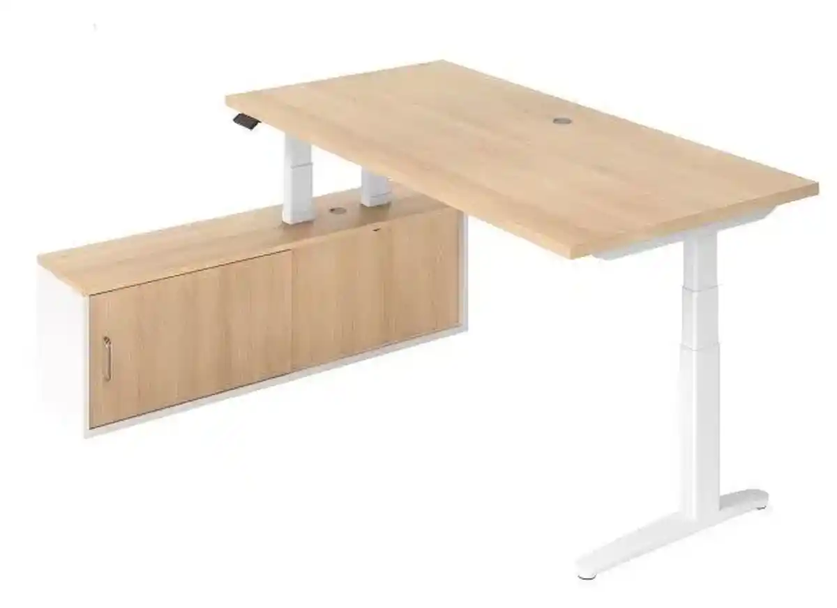 Bild 1 von Cantus E-Schreibtisch-Kombination FLIXX, Holznachbildung