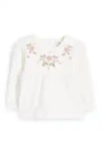 C&A Blümchen-Baby-Langarmshirt, Weiß, Größe: 62