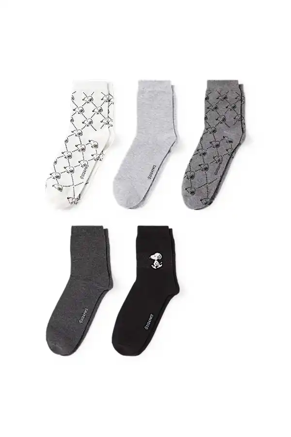 Bild 1 von C&A Multipack 5er-Socken mit Motiv-Snoopy, Weiß, Größe: 35-38