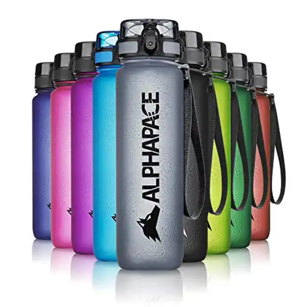 Bild 1 von ALPHAPACE Trinkflasche 350ml/500ml/650ml/1.000ml/1.500ml, auslaufsichere Wasserflasche, BPA-freie Flasche für Sport, Fahrrad & Outdooraktivitäten, Sportflasche mit Fruchteinsatz