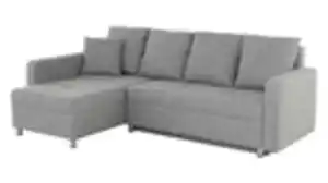 Ecksofa mit Schlaffunktion grau 228 x 154 cm - KAPPELN