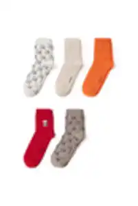 C&A Multipack 5er-Socken mit Motiv-Snoopy, Beige, Größe: 35-38