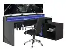 Bild 1 von Gaming Tisch Computerschreibtisch 200 cm schwarz - TEZAUR