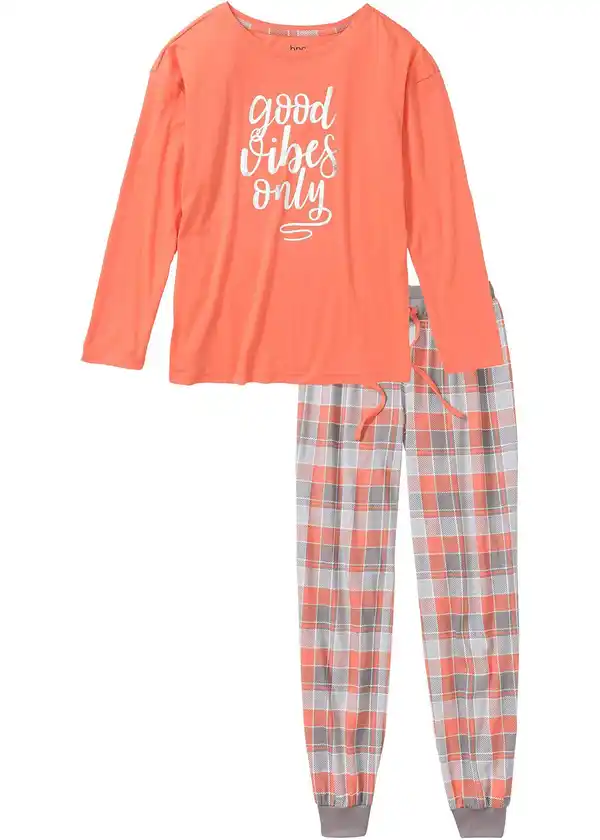 Bild 1 von Pyjama mit oversized Shirt, 56/58, Orange