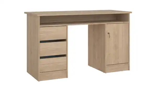 Bild 1 von Computerschreibtisch Jackson Hickory 126 cm - FUNCTION PLUS