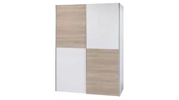 Bild 1 von Schwebetürenschrank Sonoma Eiche - weiß 170 cm - TIME