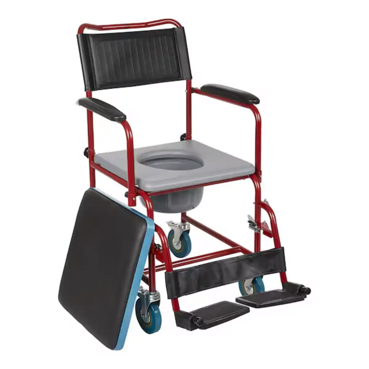 Bild 2 von Fahrbarer Toilettenstuhl AT51025 mit Stahlrahmen + Eimer