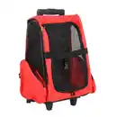 Bild 1 von Hundetrolley Transporttasche Tragetasche 2-in-1 Haustierrucksack Rot