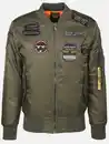 Bild 1 von Herren Bomberblouson mit vielen Patches Oliv