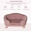 Bild 4 von Haustiersofa Hundematte Katzen Sofa mit Kissen Plüsch Rosa