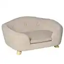 Bild 1 von Haustiersofa Hundematte Katzen Sofa mit Kissen Plüsch Cremeweiß