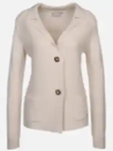 Damen Strickblazer mit zwei Knöpfen Beige