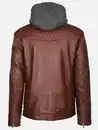 Bild 2 von Herren Bikerjacke 2in1 mit Kapuze Braun