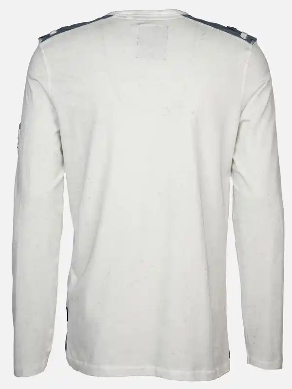 Bild 2 von Herren Henleyshirt mit langem Arm Weiß