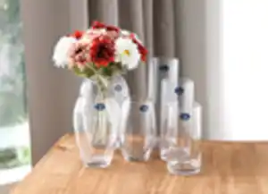 Vase aus Glas, zylinderförmig