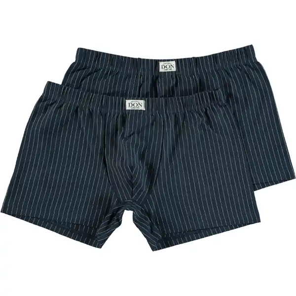 Bild 1 von DON Herren-Boxershorts Stretch 2er-Pack, Weiß/Nachtblau, XXL