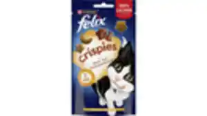 PURINA Felix Crispies mit Rind- und Huhngeschmack Katzensnacks 45g Beutel