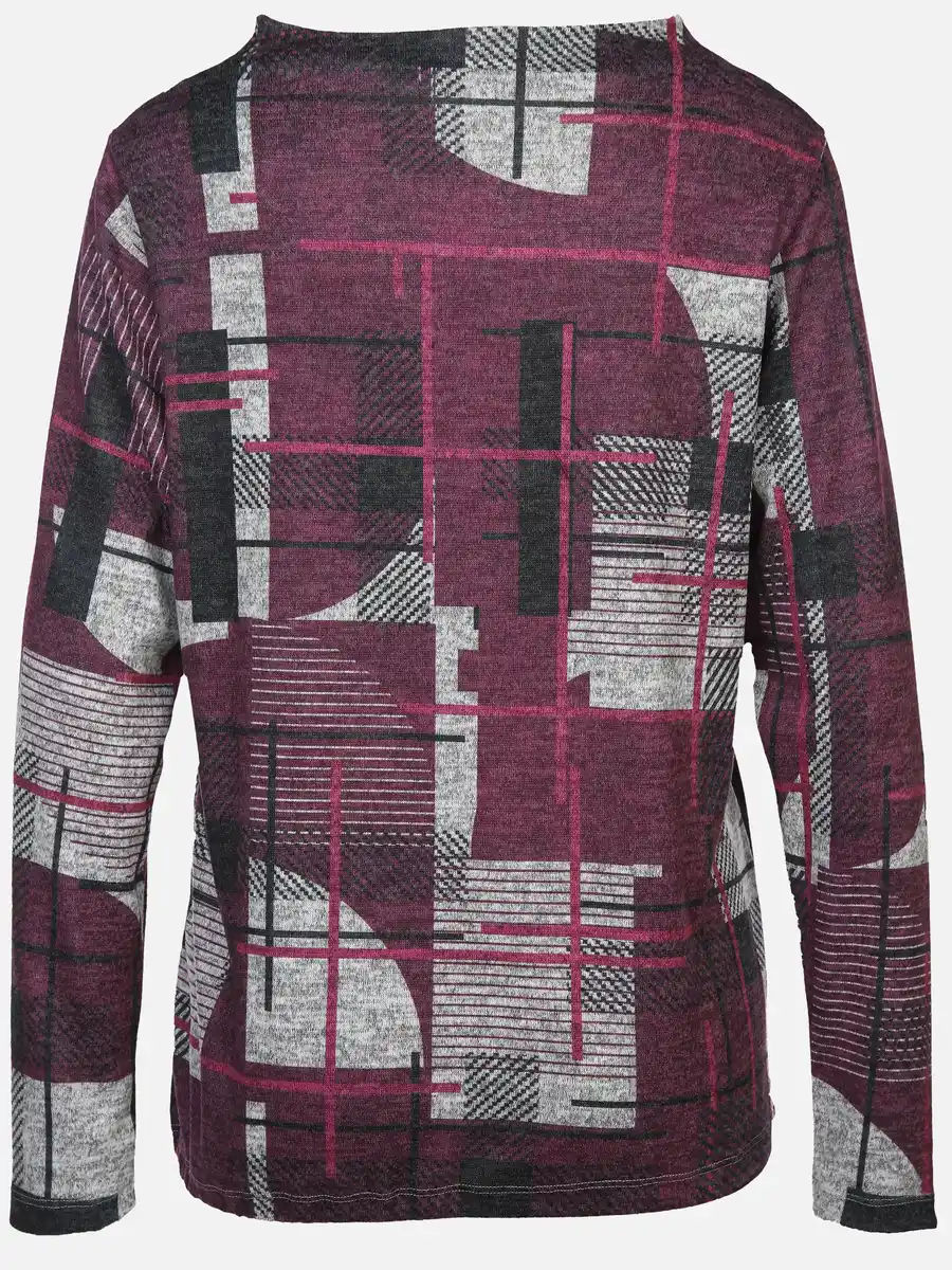 Bild 2 von Damen Flauschshirt mit Kelchkragen Rot