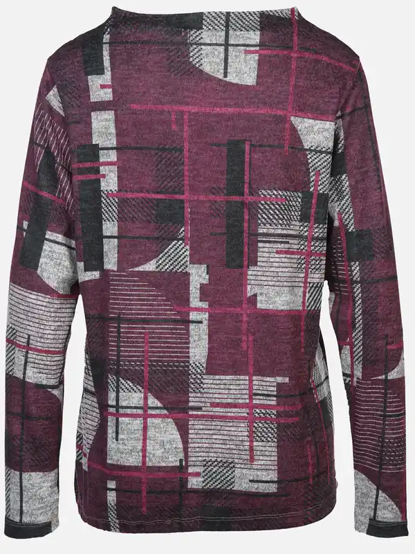 Bild 2 von Damen Flauschshirt mit Kelchkragen Rot