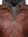 Bild 4 von Herren Bikerjacke 2in1 mit Kapuze Braun