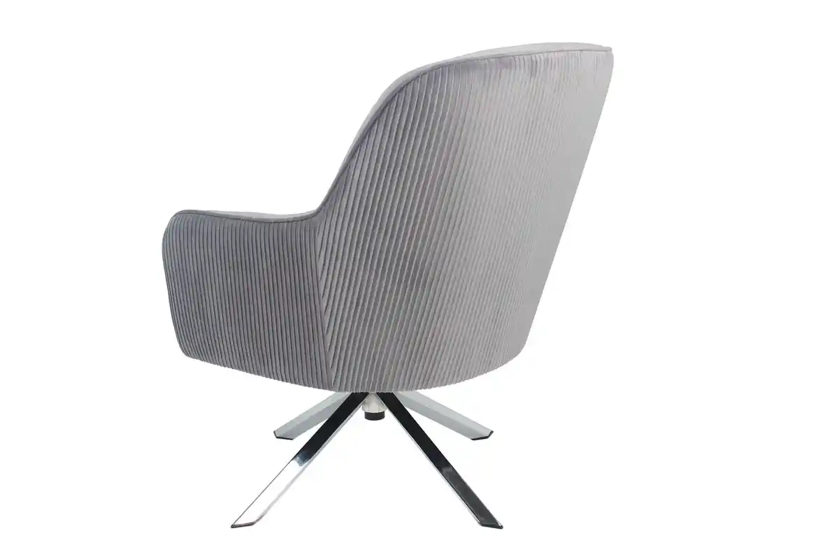 Bild 4 von Happy Home Drehsessel mit Samtbezug HWP63-GRA grau