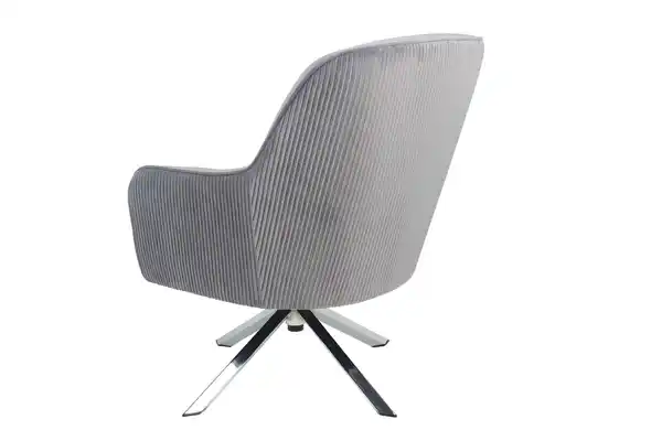 Bild 4 von Happy Home Drehsessel mit Samtbezug HWP63-GRA grau