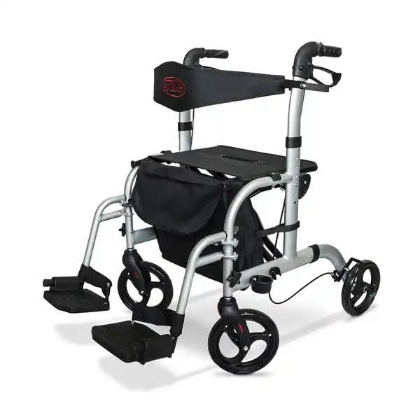 Bild 1 von Alu Vierrad-Rollator mit abnehmbaren Fußstützen AT51005