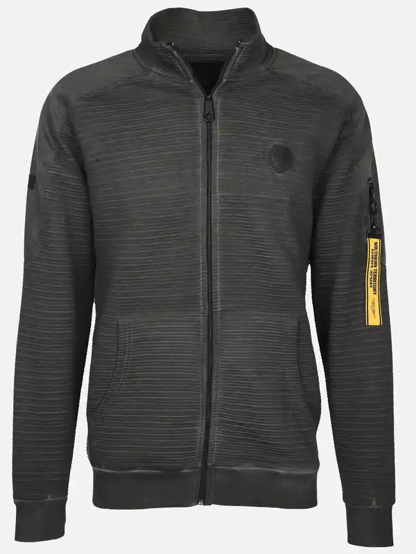 Bild 1 von Herren Sweatjacke in verwaschener Optik Schwarz