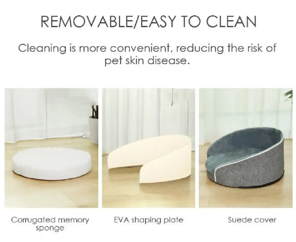 Bild 4 von DEAR DARLING DD-02APL Orthopädisches Luxus Hundebett Katzenkorb Apricot Gr. L 80x80cm mit Memory Sch